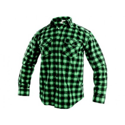 Pánska košeľa flanelová CXS TOM, zeleno-čierna